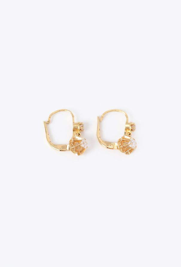 Vintage Fine Jewelry 1950s 18k Yellow Gold & Sapphire Dormeuses - 4 Vintage Fine Jewelry 1950s 18k Yellow Gold & Sapphire Dormeuses - 4