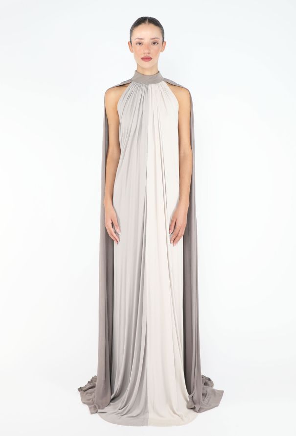 Franca Polacco '70s Gathered Cape Gown - 2