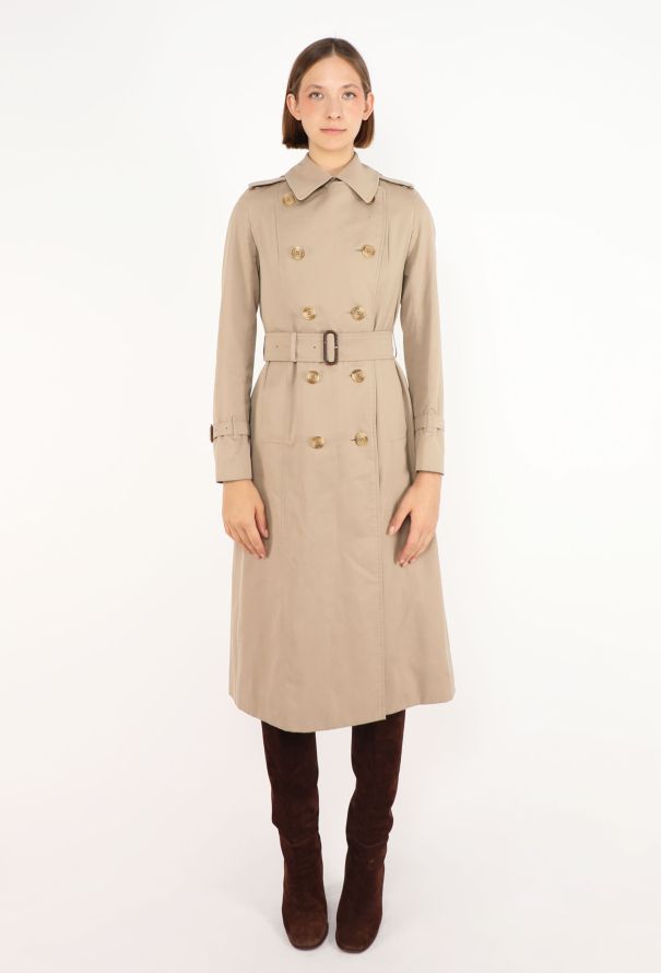 Burberry Vintage Gabardine Belted Trench - 1