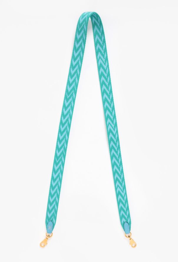 Hermès Chevron Blue Nord/Veronese 25mm Strap - 2 Hermès Chevron Blue Nord/Veronese 25mm Strap - 2