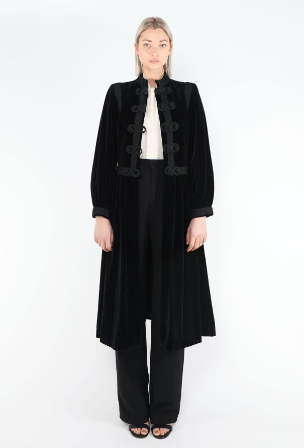 Saint Laurent COLLECTOR Fall 1974 Velvet Passementerie Coat - 6