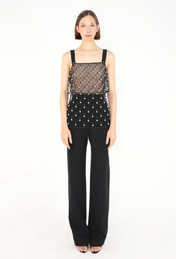 Givenchy S/S 2016 Pearl Appliqué Camisole Top - 5