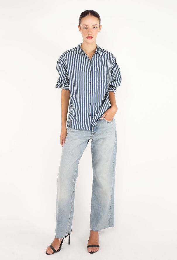 Saint Laurent Vintage Striped Silk Shirt - 4