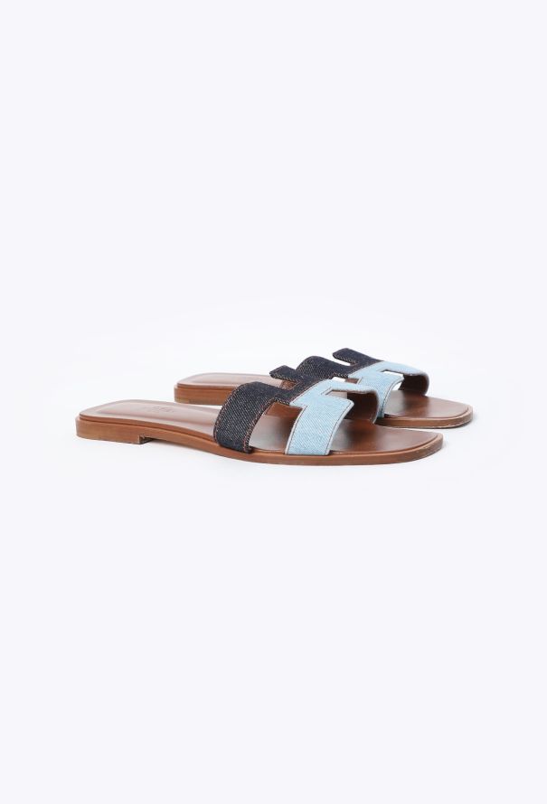 Hermès Denim Oran Sandals - 3