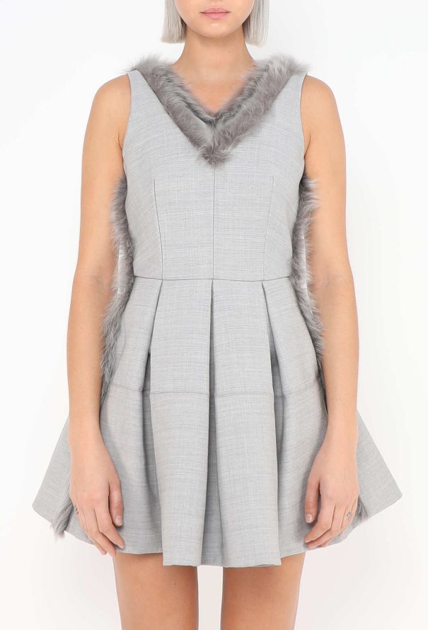 Loewe 2019 Fur Trim Babydoll Dress - 3