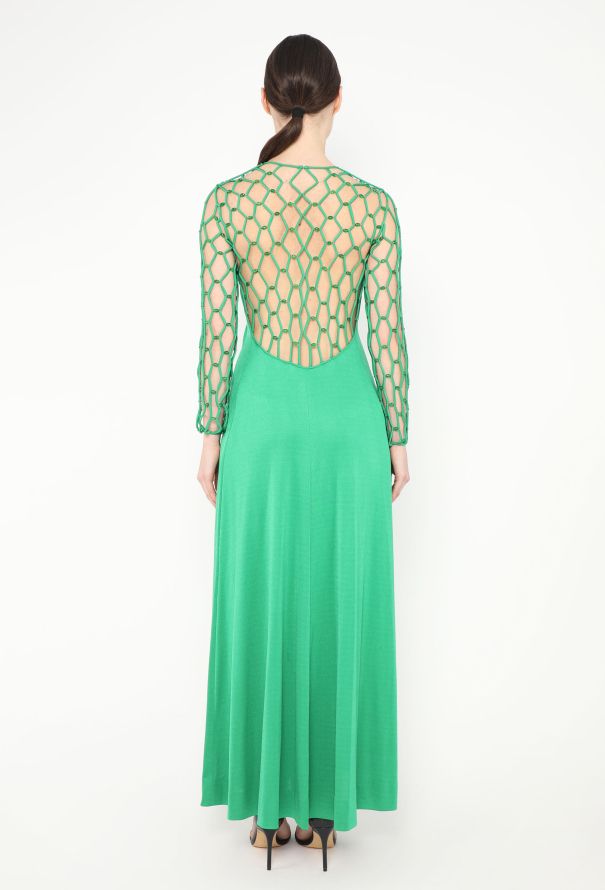 Azzaro RARE Couture 1971 Beaded Silk Gown - 5 Azzaro RARE Couture 1971 Beaded Silk Gown - 5