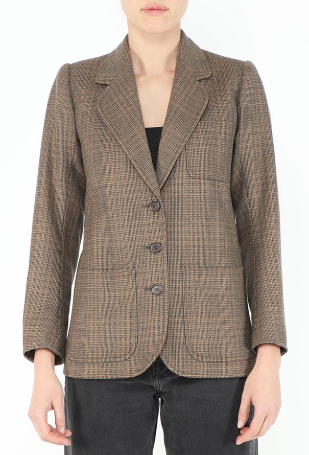 Saint Laurent '70s Tailored Check Blazer - 1