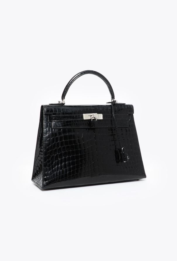 Hermès Black Niloticus Kelly Sellier 32 - 5