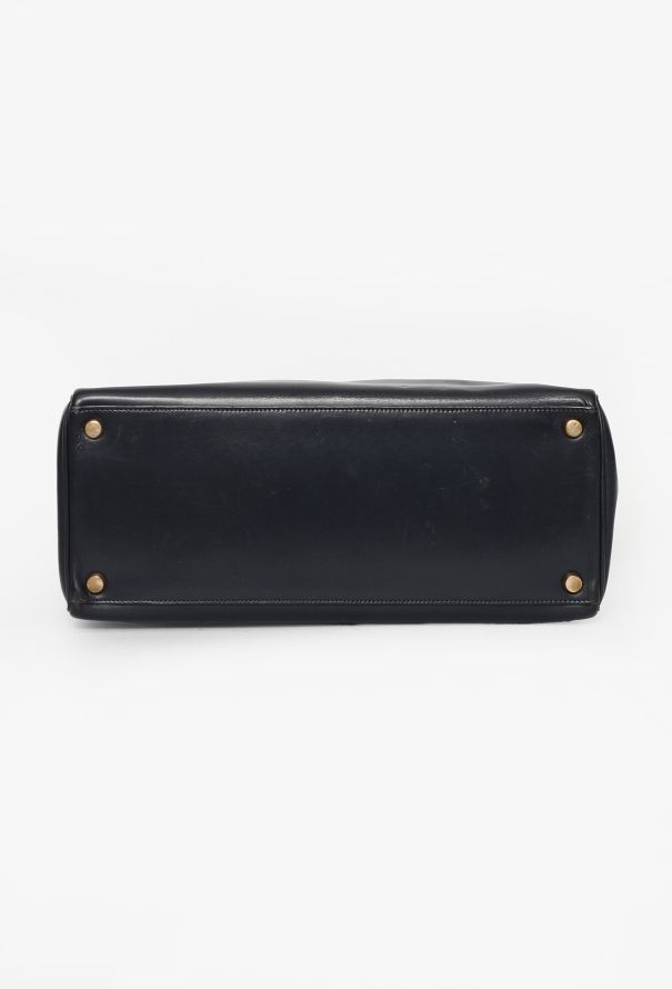 Hermès Vintage Navy Box Kelly Retourné 28, 1963 - 8