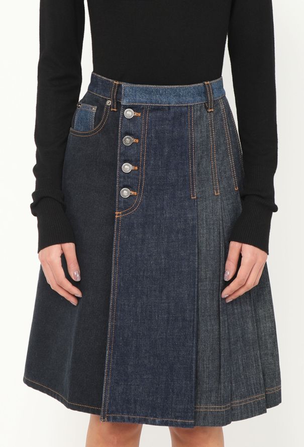 Dior S/S 2022 Patchwork Denim Skirt - 1