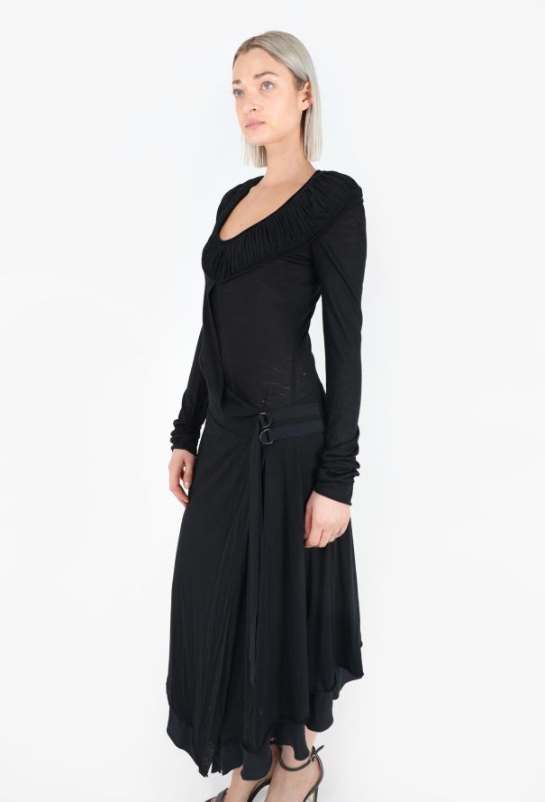 Balenciaga F/W 2000 Le Dix Ruched Buckle Dress - 4