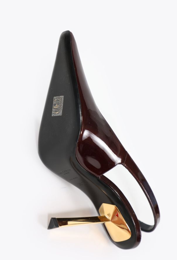 Saint Laurent F/W 2023 Burgundy Lee Pumps - 6