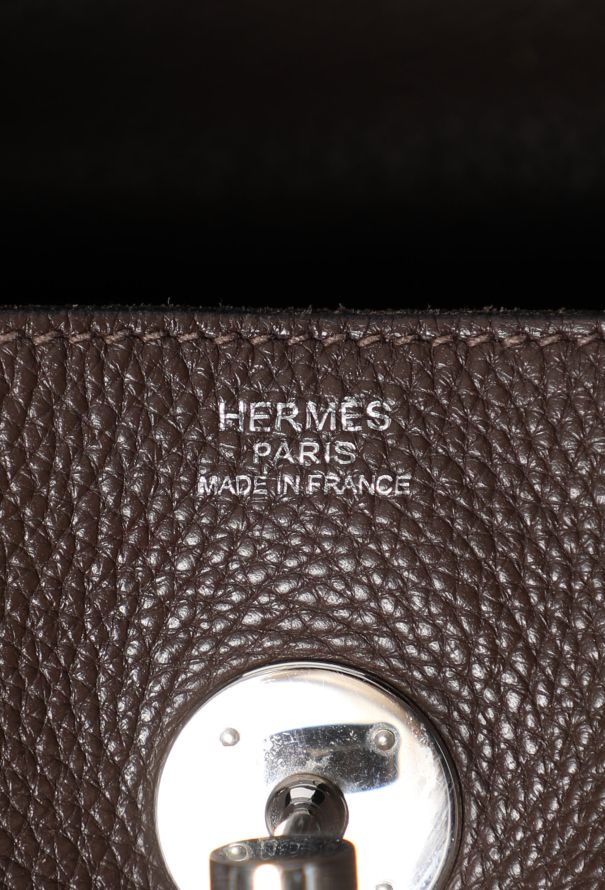 Hermès Chocolat Taurillon Clémence Lindy 30 - 12 Hermès Chocolat Taurillon Clémence Lindy 30 - 12