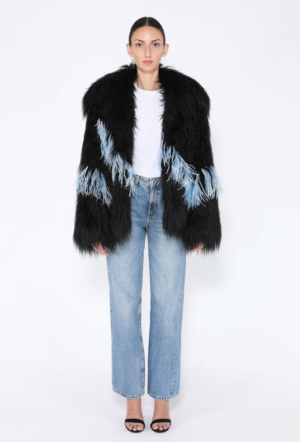 Dries Van Noten F/W 2018 Feathered Shag Coat - 1