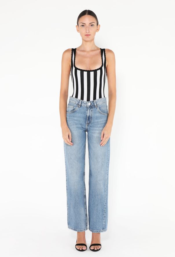 Alaïa Collector S/S 1992 Striped Bodysuit - 3