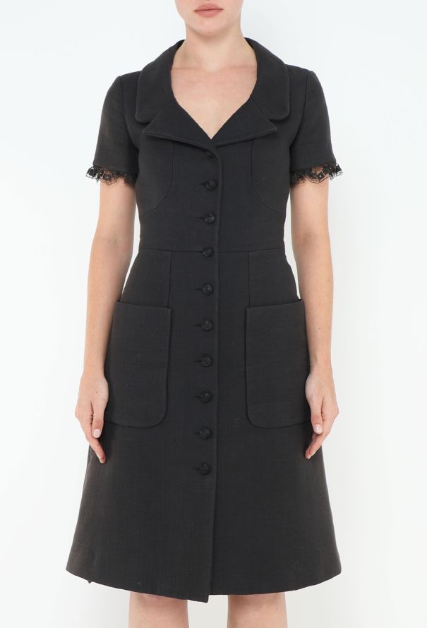 Chloé Early '90s Lace Trim Linen Dress - 2 Chloé Early '90s Lace Trim Linen Dress - 2