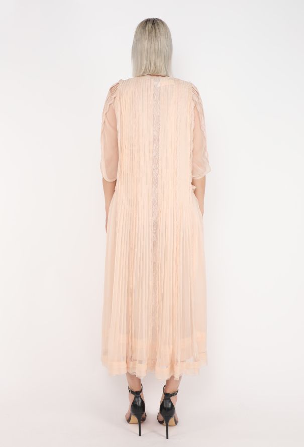 Roberto Cavalli Pleated Silk & Lace Dress, S/S 2008 - 4