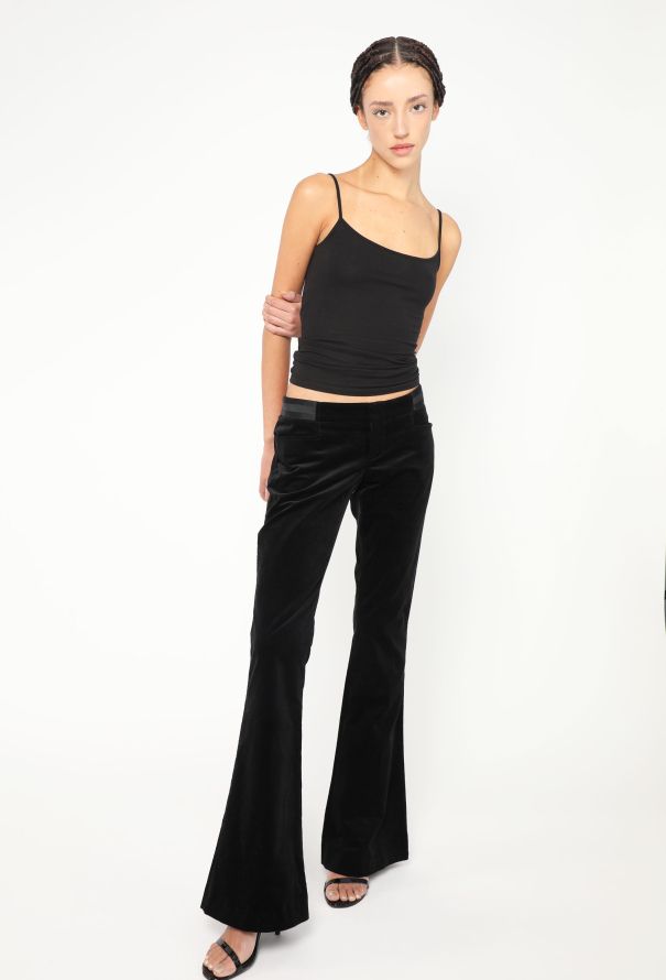Gucci Tom Ford 2004 Velvet Flared Trousers - 1