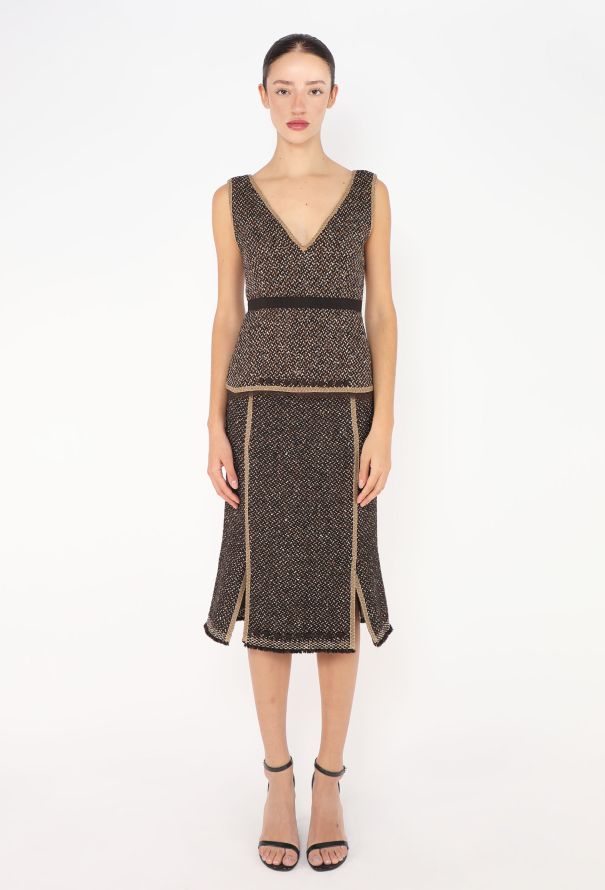 Prada F/W 2000 Tweed Skirt Ensemble - 1