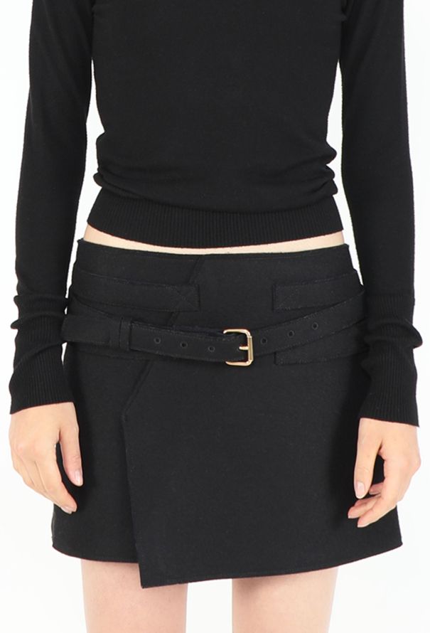 Balenciaga 2007 Pleated Belted Mini Skirt - 2