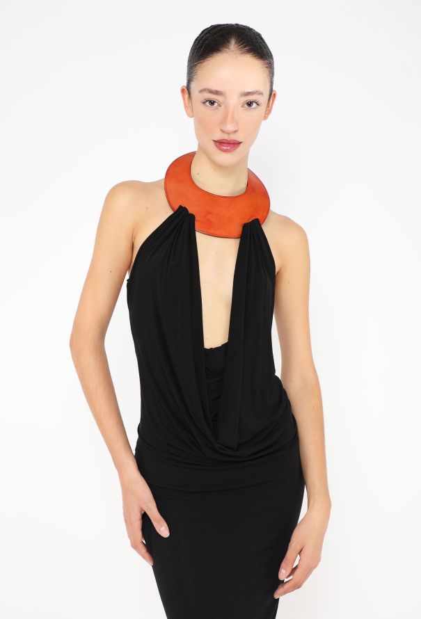 Jean Paul Gaultier RARE S/S 2000 Leather Choker Dress - 1