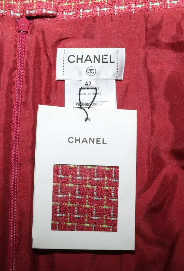 Chanel 2017 Pleated Lamé Tweed Skirt - 6