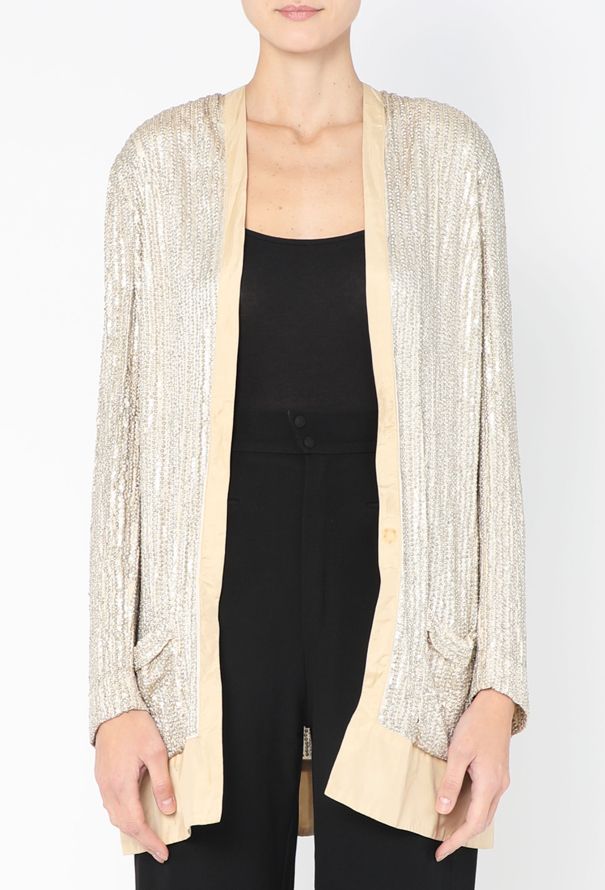 Balenciaga Sequin Embellished Silk Cardigan - 3