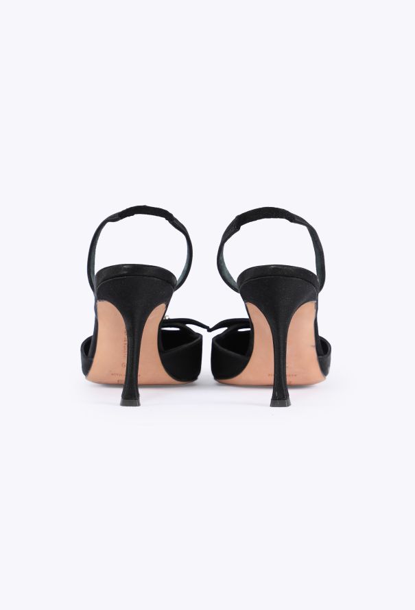 Manolo Blahnik Vintage Embellished Slingback Heels - 4