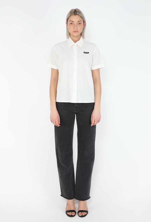 Miu Miu 2024 Cotton Logo Shirt - 2