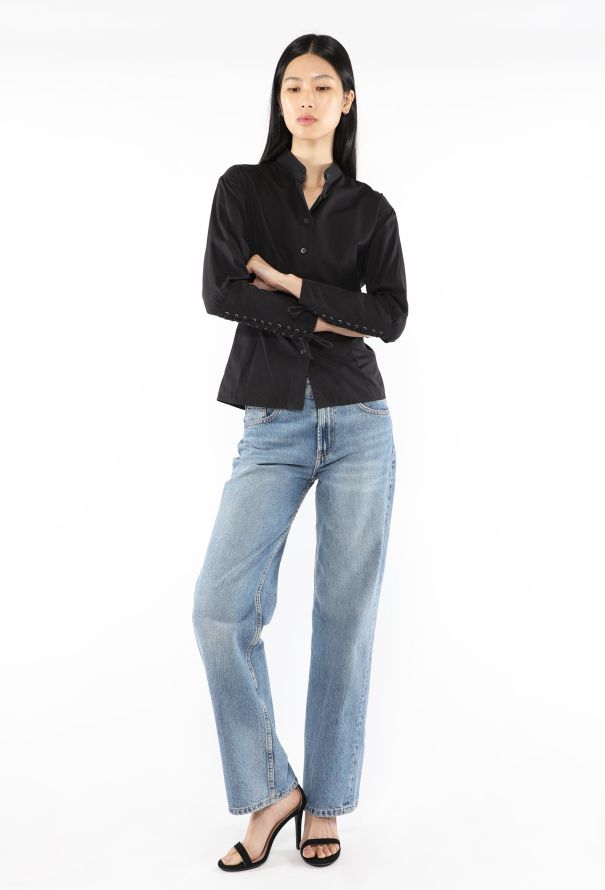 Saint Laurent Lace-Up Corset Cuff Shirt, 2001 - 2