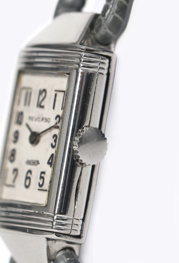 Jaeger-LeCoultre Vintage Steel Reverso Cordonnet Watch, 1935 - 7