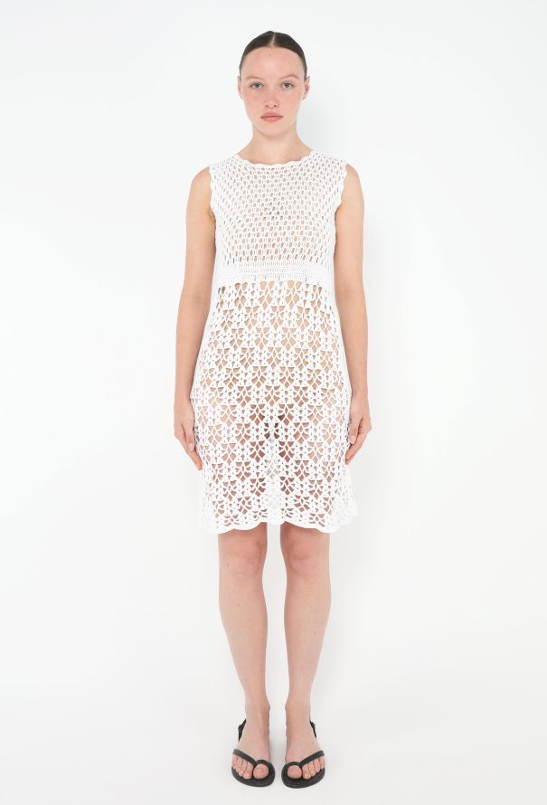 Prada Scalloped Crochet Dress - 1