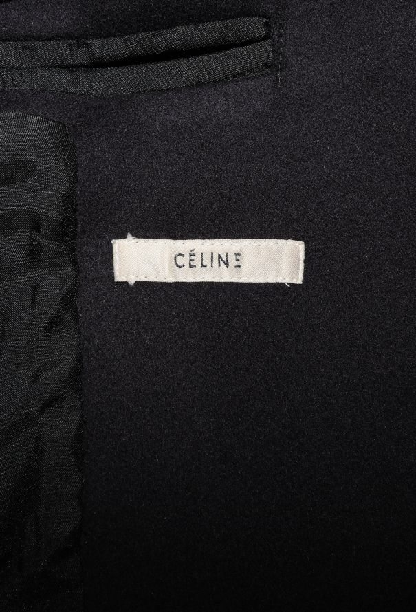 Céline Navy Tailored Crombie Coat - 5
