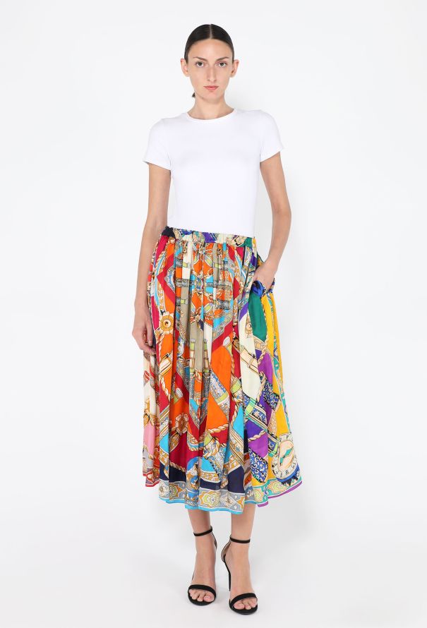 Comme des Garçons Floral Geometric Printed Skirt, 2018 - 2