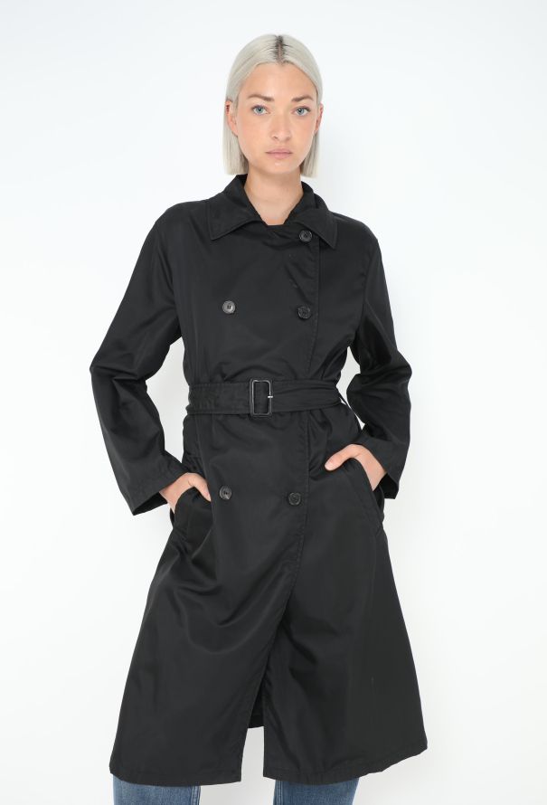 Prada '90s Nylon Belted Trench Coat - 3