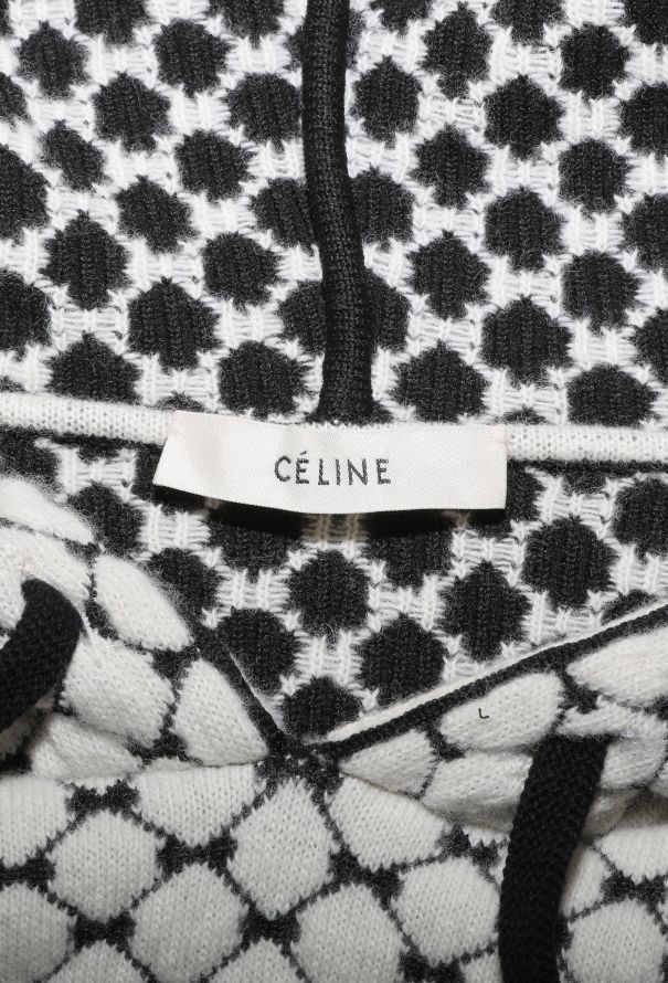 Céline Lattice Knit Triomphe Hoodie - 5
