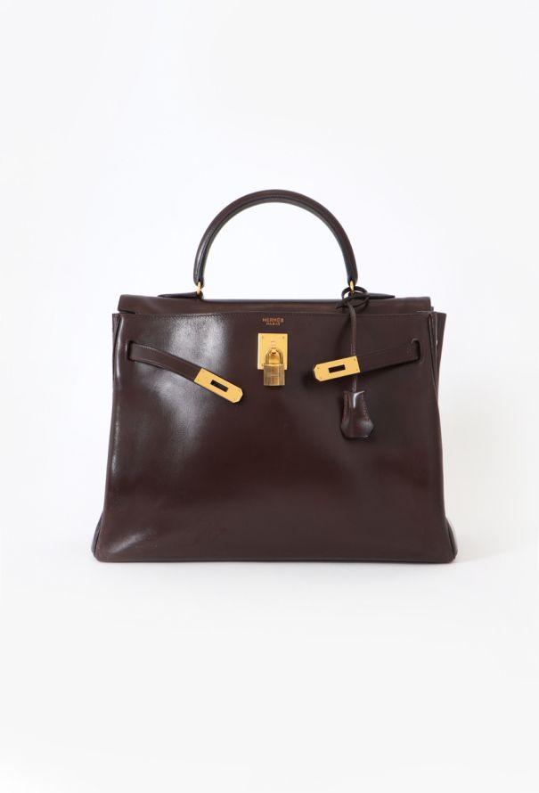 Hermès '60s Brown Box Kelly Retourné 35 - 3