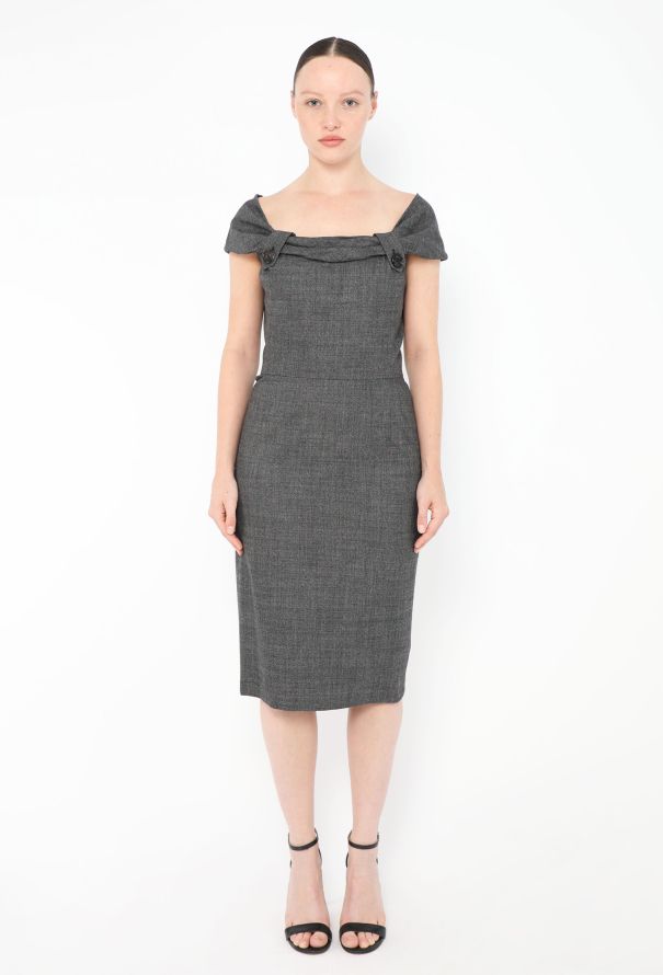 Dior Tailored Off-Shoulder Dress - 1