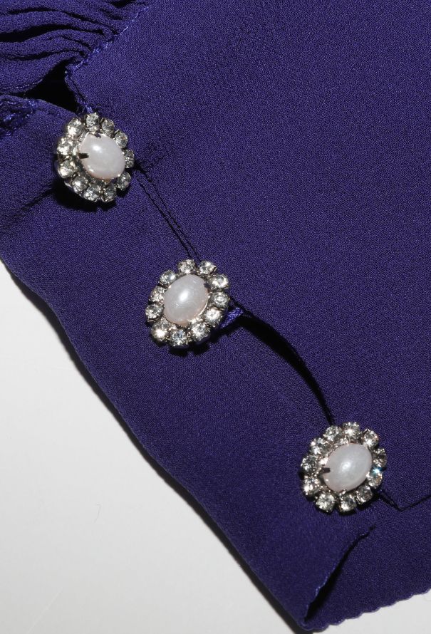 Lanvin S/S 2017 Chiffon Overlay Gown - 8