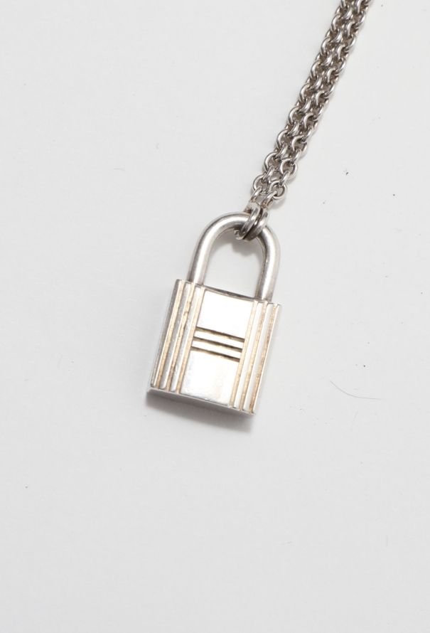 Hermes Cadenas Kelly Lock Sterling Silver Pendant Necklace Hermes