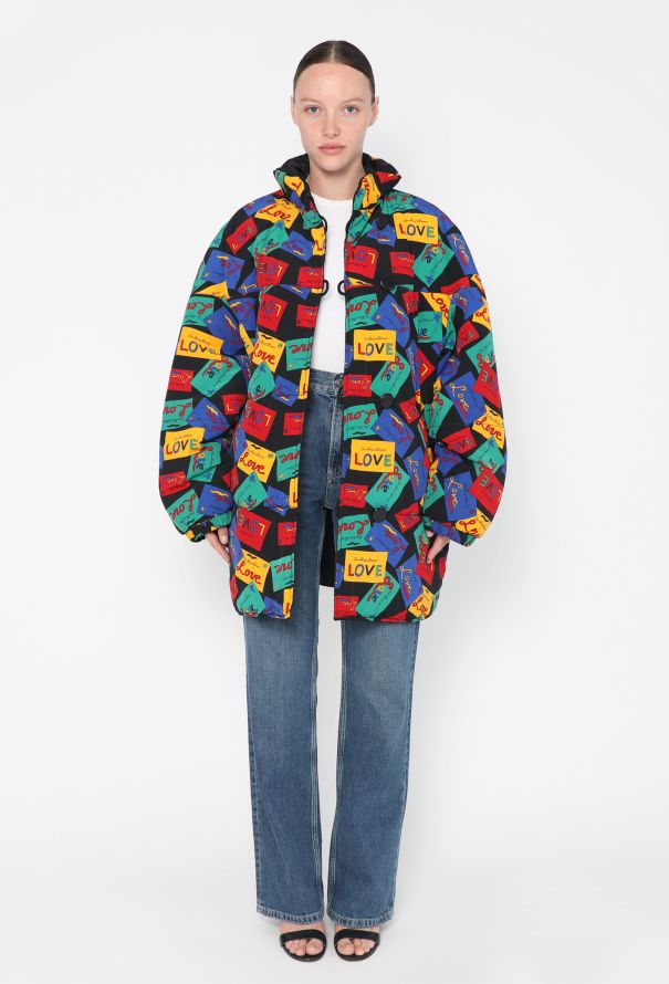 Saint Laurent '90s Reversible Love Card Puffer Coat - 3