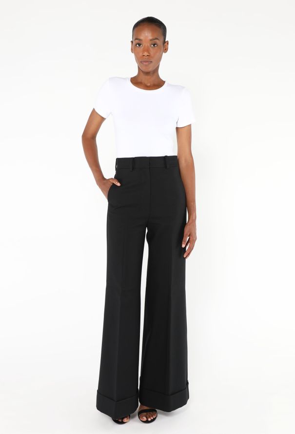 Khaite Wide-Leg Cuffed Trousers - 3 Khaite Wide-Leg Cuffed Trousers - 3