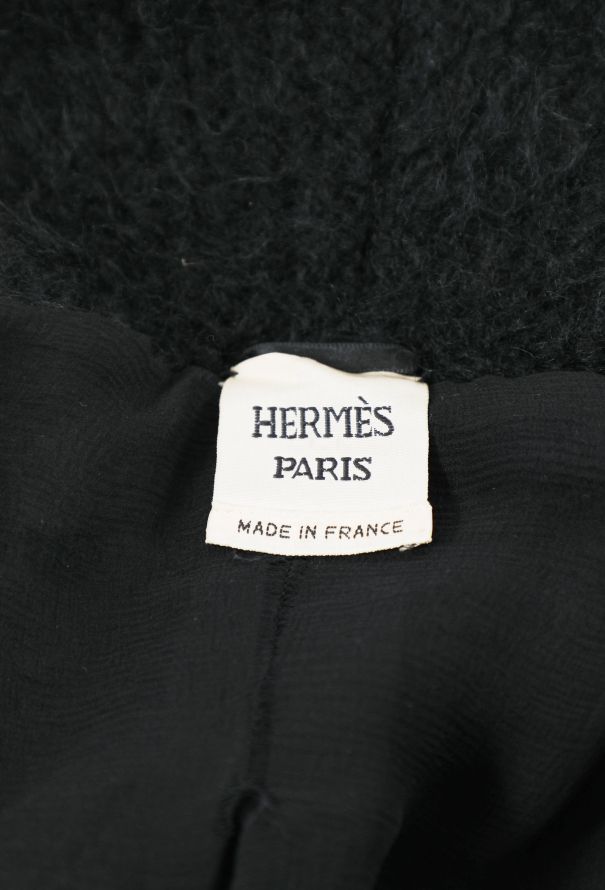 Hermès Brushed Mohair Capelet Coat - 5