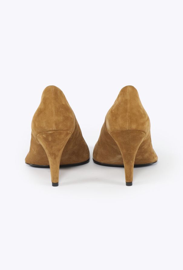 Phoebe Philo 2025 Squared Suede Pumps - 4
