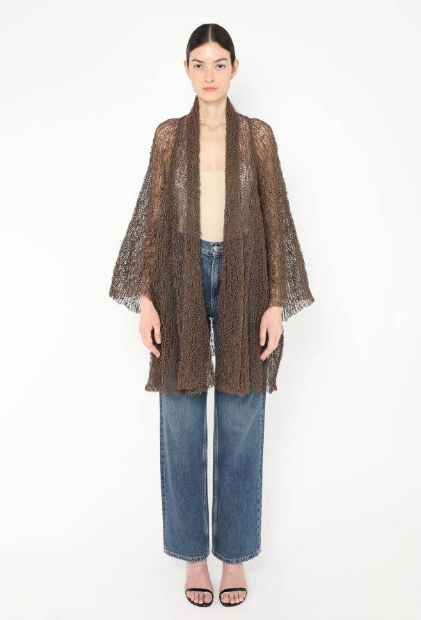 Issey Miyake Vintage Crochet Fishnet Cardigan - 1