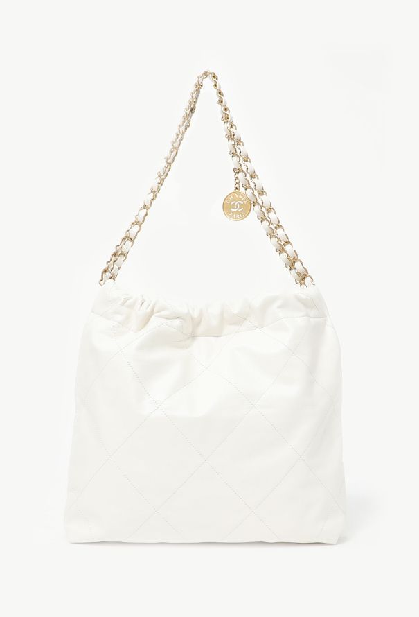 Chanel S/S 2022 White 22 Hobo Bag - 4