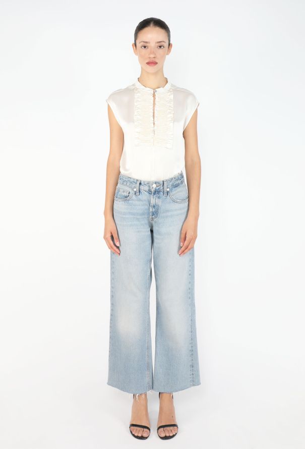 Chanel Pleated Silk Bib Blouse, 2020 - 4