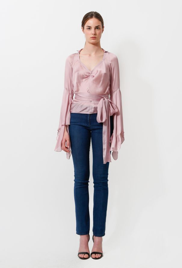 Saint Laurent Tom Ford Belted Blouse - 2