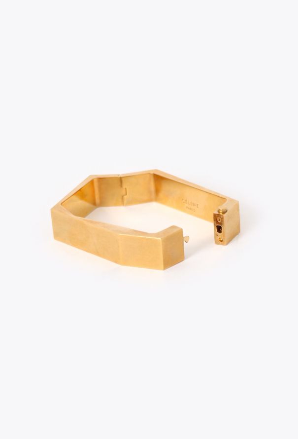 Céline Geometric Brass ID Bracelet - 5
