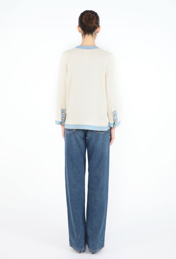 Chanel 2007 Denim Trim 'CC' Cardigan - 5